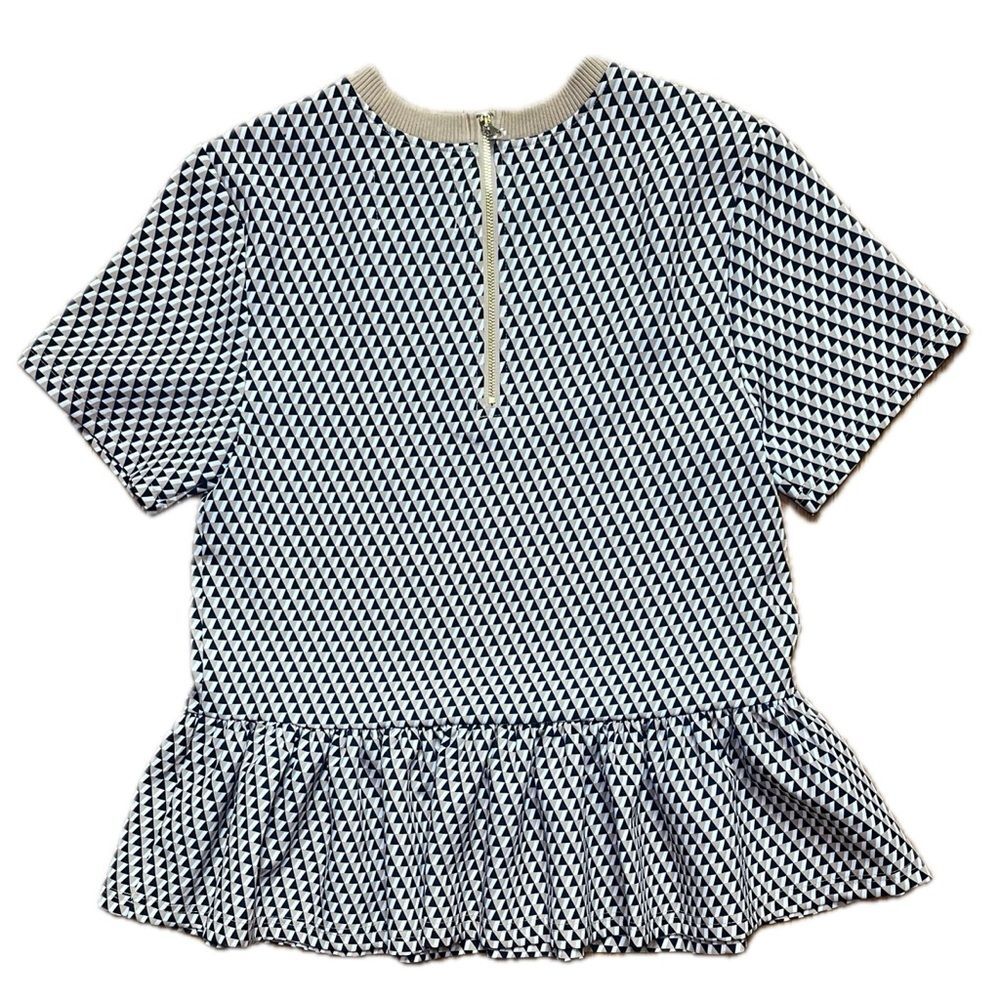 Addison Bay Botanist Peplum Top Navy Tan XS - Picture 5 of 13